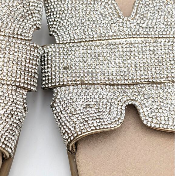 LifeStride Royalty Bling Square Toe Slide Sandal Women's Gold Metallic Size 9.5M - Picture 4 of 11